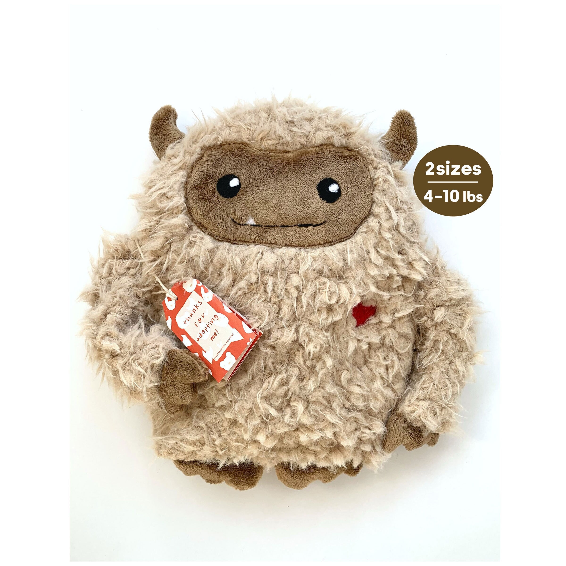 Cute Sasquatch Weighted Plush Big Foot Soft Doll | Heatable | Cuddle Monster | Washable | Hug Pillow | MADE-TO-ORDER | Best Relaxation Gift