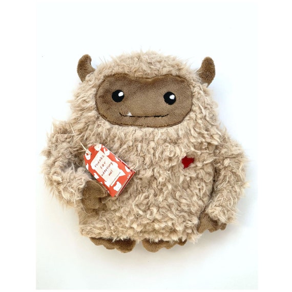 Cute Sasquatch Weighted Plush Big Foot Soft Doll | Heatable | Cuddle Monster | Washable | Hug Pillow | MADE-TO-ORDER | Best Relaxation Gift