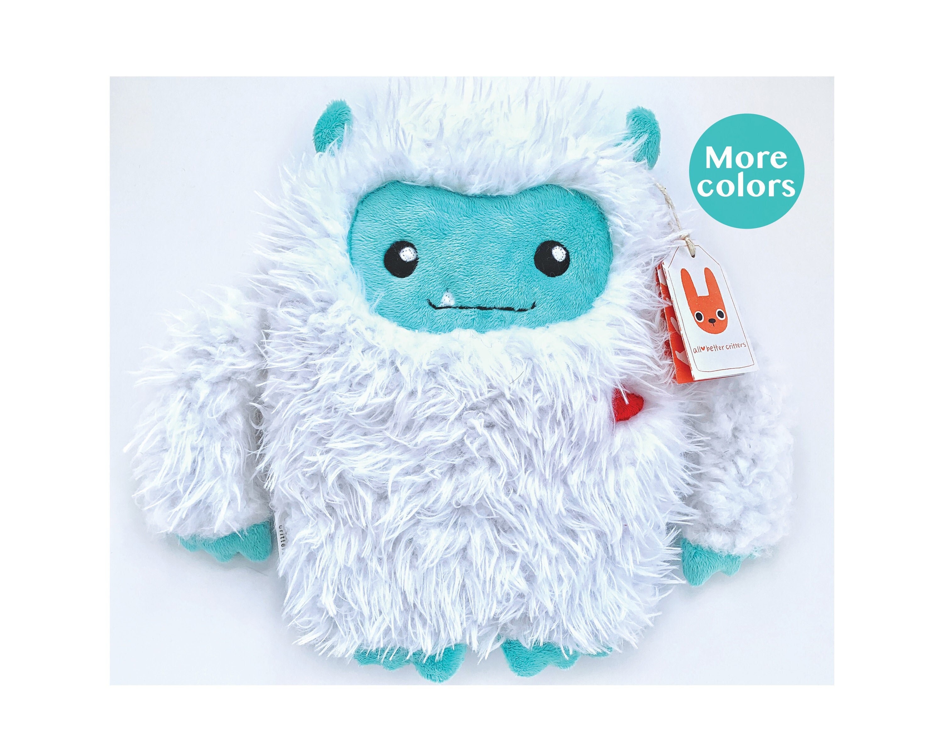 Cute Yeti Weighted Plush Cryptid | Handmade | Abominable Snowman | Washable | Heatable | Hug Pillow | MADE-TO-ORDER | Best Friend Gift