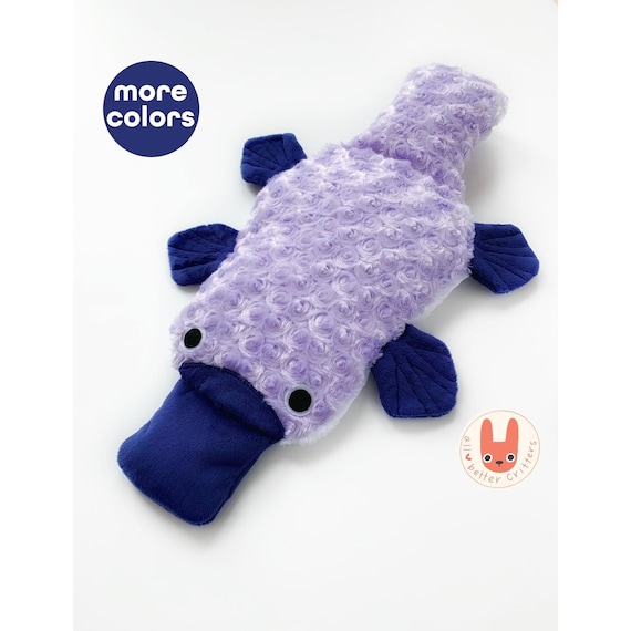 Cute Platypus Weighted Plush Animal | Heatable | Washable | Handmade | MADE TO ORDER | Cozy Comfort Pillow | Best Friend Relaxation Gift