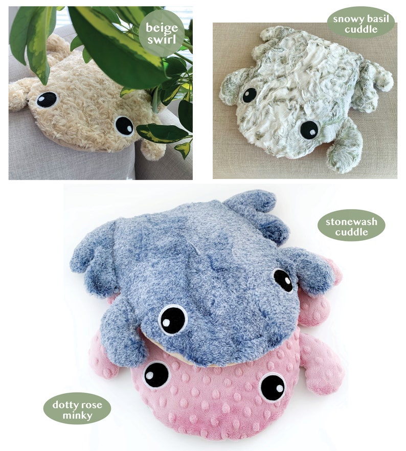 Custom CUTE FROG Weighted Heatable Plush Animal Microwave Etsy