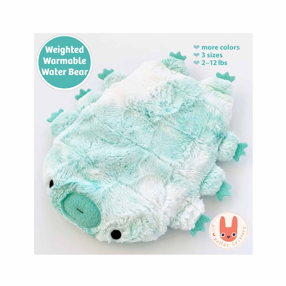 11 Colors Cute Water Bear Weighted Plush Tardigrade Animal | Comfort Hug Pillow | Washable | Heatable | Unique Science Gift | MADE TO ORDER