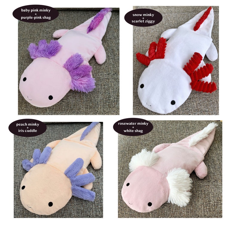 Cute Axolotl Hot/cold Weighted Plush Animal Customizable Etsy