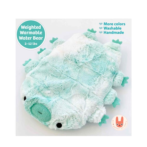 11 Colors Cute Water Bear Weighted Plush Tardigrade Animal | Comfort Hug Pillow | Washable | Heatable | Unique Science Gift | MADE TO ORDER
