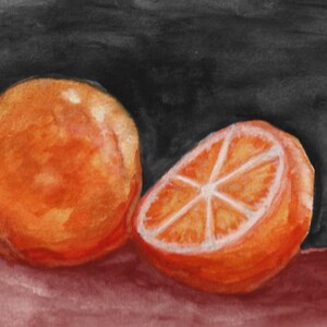Watercolor Oranges