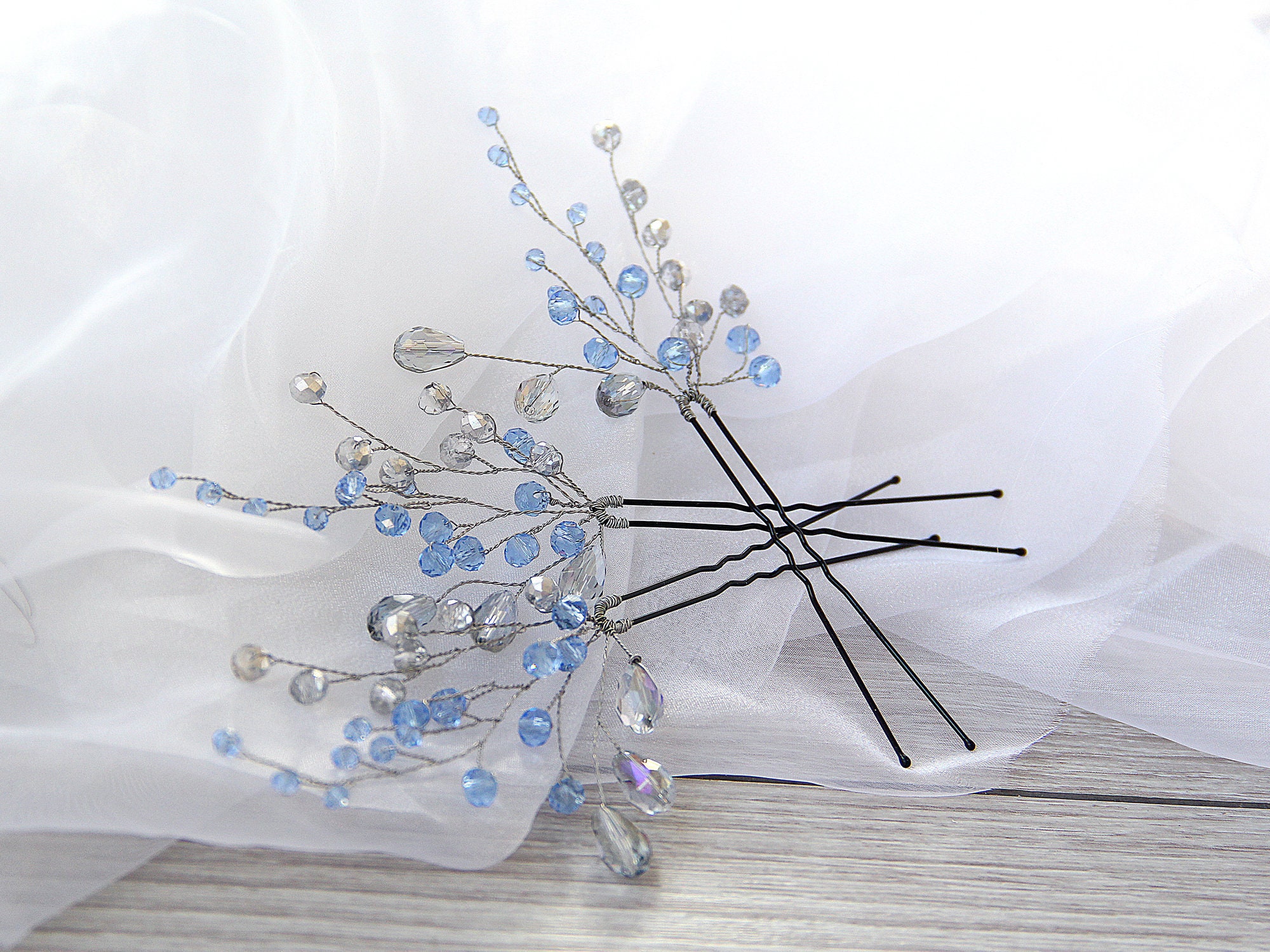 Dark Blue Hair Pin - wide 4