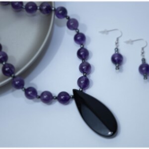 Sharon beautiful amethyst necklace set