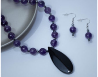 Sharon beautiful amethyst necklace set