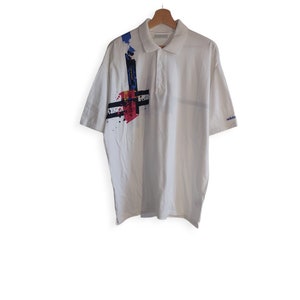 Vintage Adidas Polo T-Shirt Size L 90s Short Sleeve Sefan Edberg