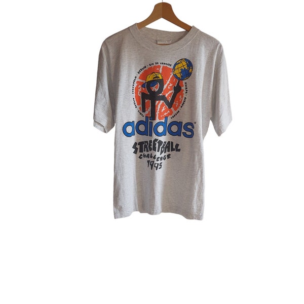 Vintage 1995 Adidas Streetball Challenge Camiseta Tamaño M