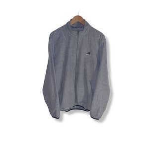 Vintage Adidas Gray Fleece Jacket Size L/XL