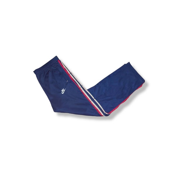 Vintage azul marino Nike Track pantalones 90s ropa
