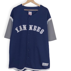 Vintage True Fan Navy Blue New York Yankees Baseball Jersey Size XL