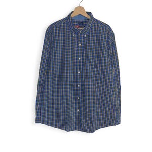 Chaps Easy Care Plaid Long Sleeve Shirt Size XL