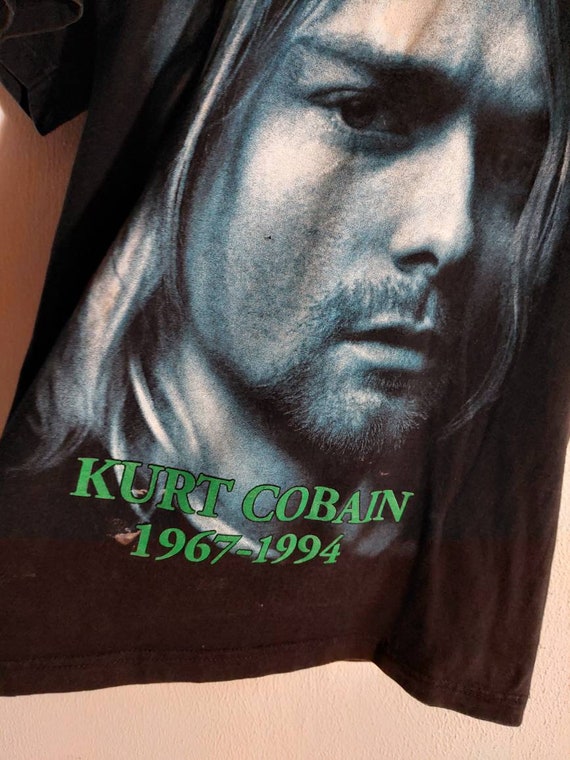 Vintage Bootleg Kurt Cobain Tribute T-Shirt Size M 19… - Gem