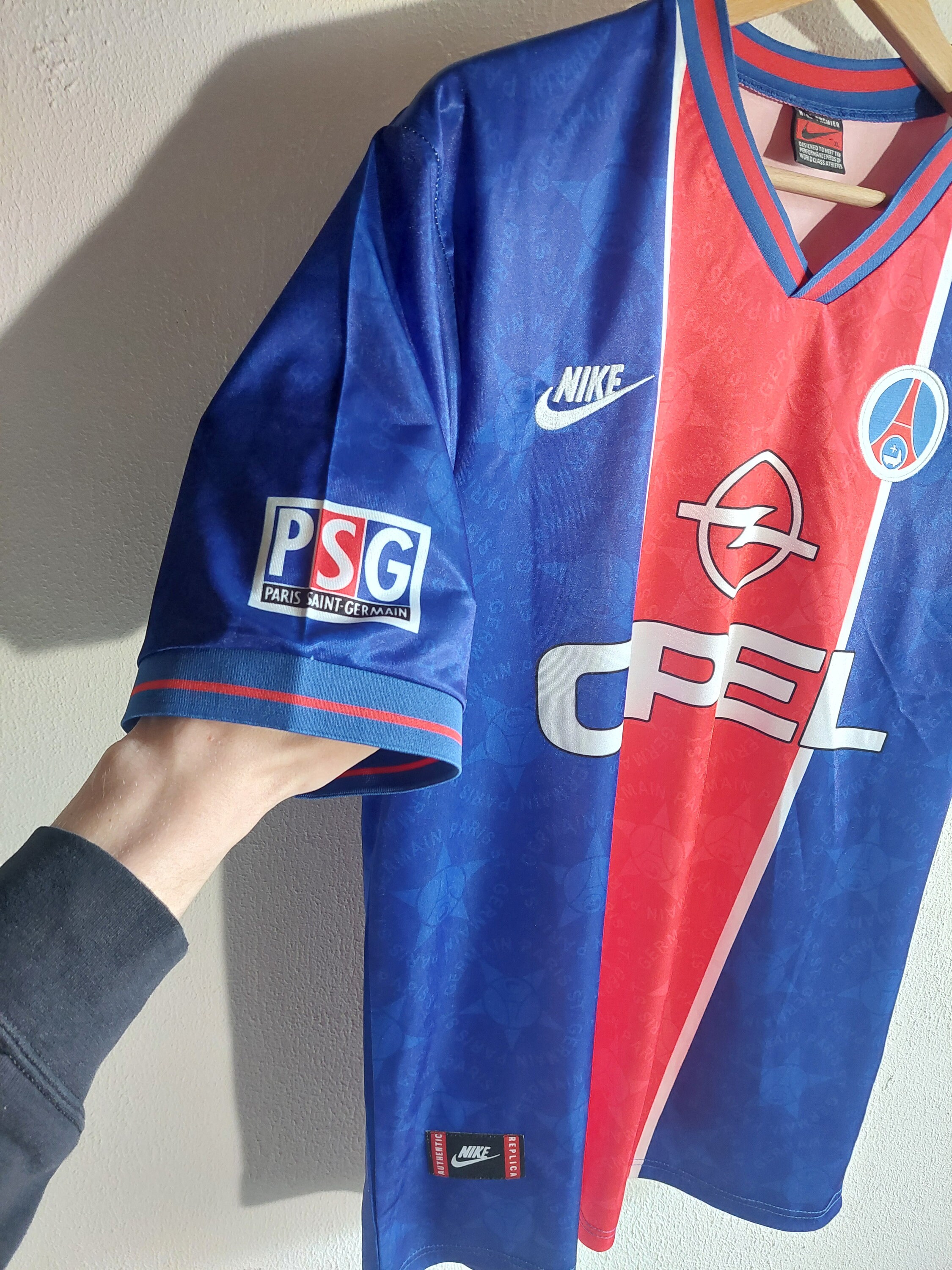 PSG 95-96 ユニフォーム ナイキ ヴィンテージ 90's スポンサーレス Vintage Nike Premier PSG Jersey N9 Anelka Authentic Replica