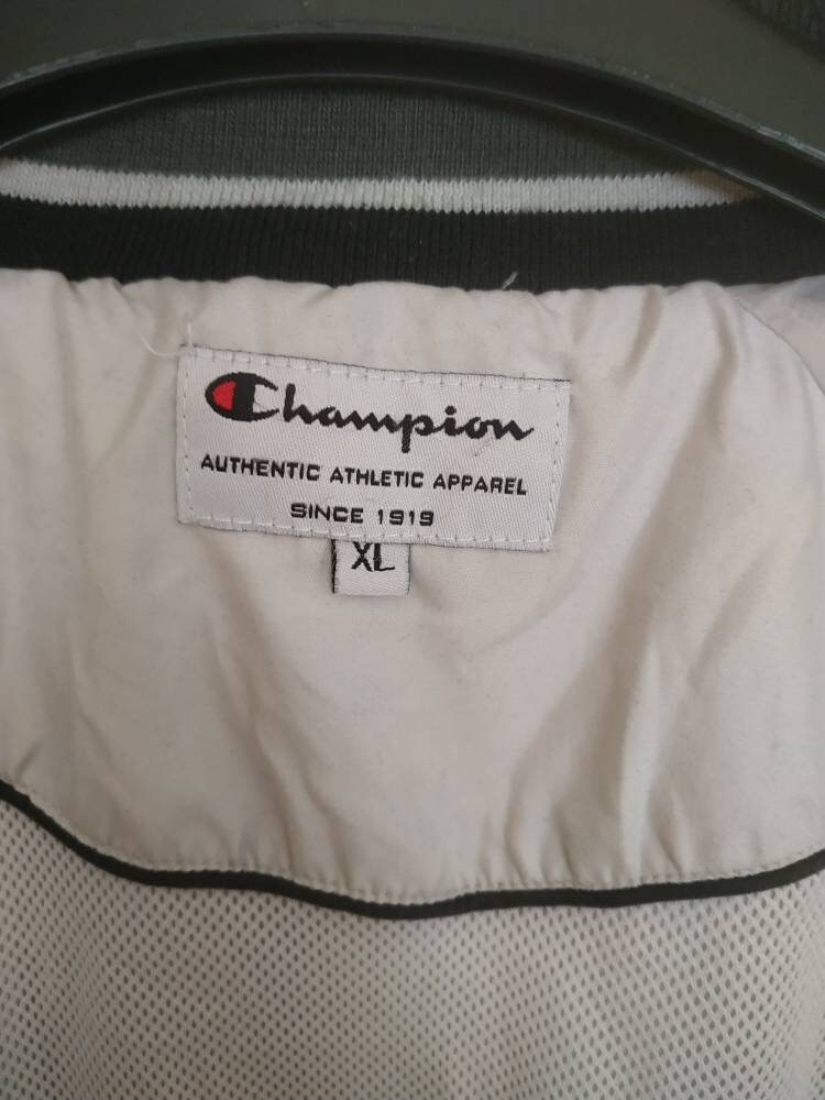 Champion Vintage Track Jacket Size XL Full Zip 90's Black