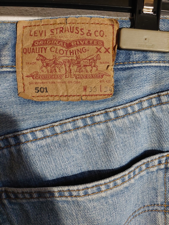パンツ 90s levis 501 made in usa w34 L33 Vintage 90s Limited Edition Levi's 501 Jeans - Size 34x33