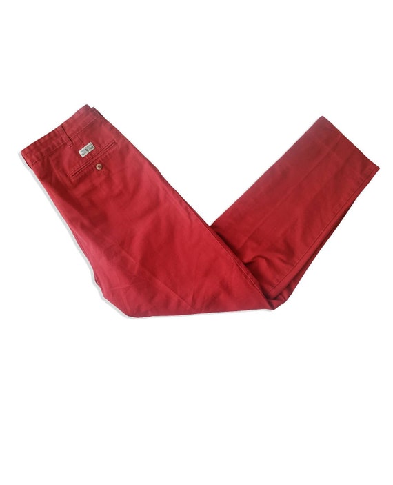 Vintage Red Ralph Lauren Pants Andrew Pant Polo Cotton VTG Classic