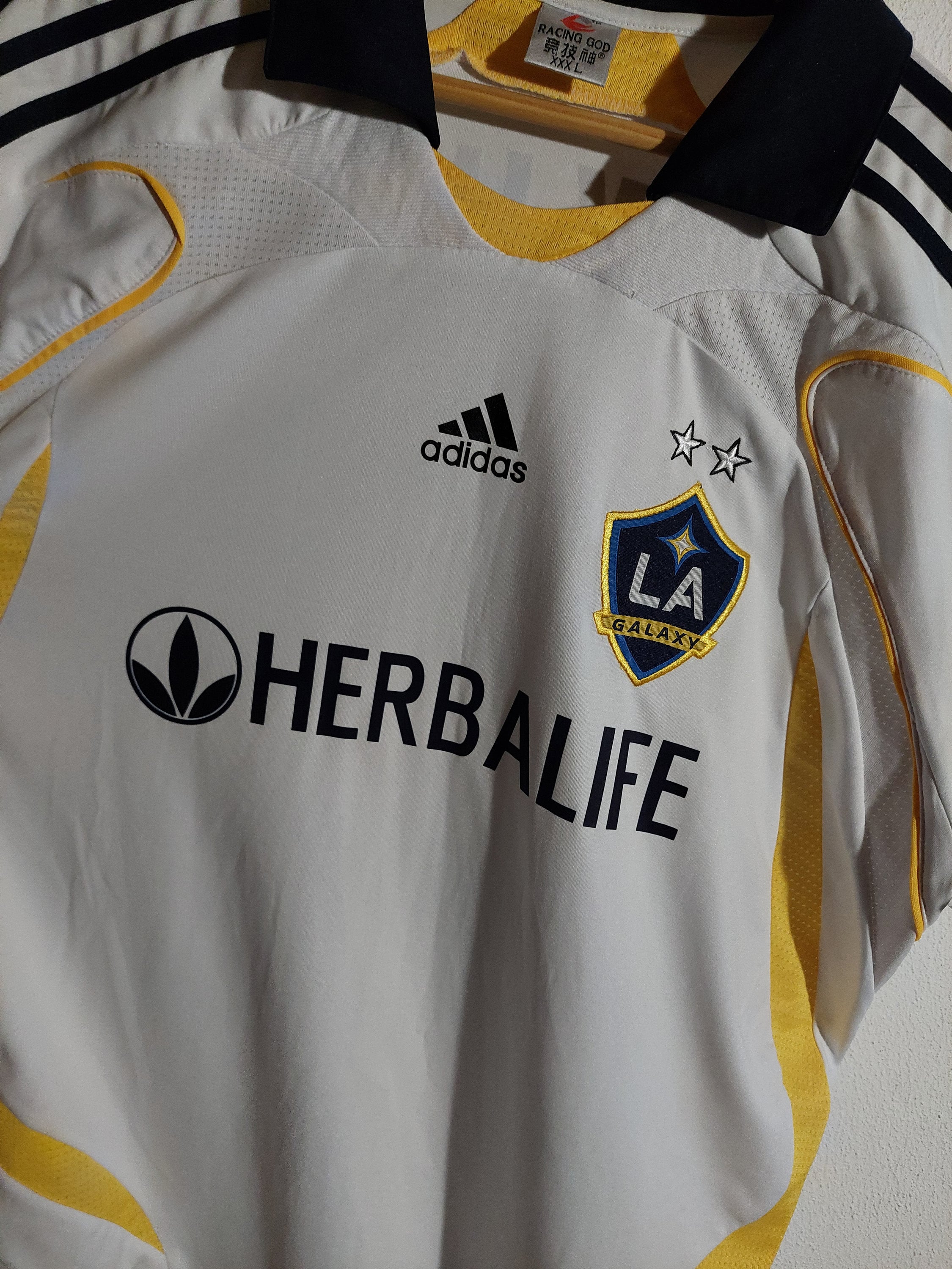 Adidas 2007/08 LA Galaxy Beckham Jersey #23 White Size XXXL