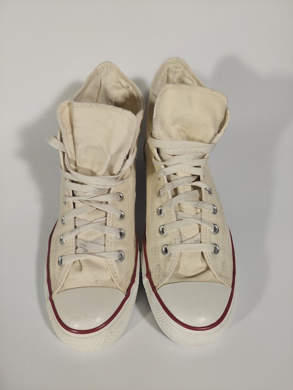 CONVERSE ALLSTAR Beige MADE IN USA アメリカ製 Vintage Converse All Stars Shoes Size 42.5 Unisex Beige High