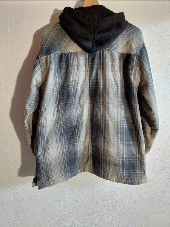 Vintage Dickies Plaid Flannel Hooded Jacket Size … - image 10
