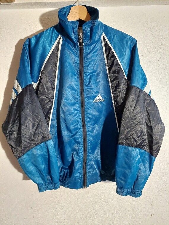 Vintage Adidas Track Jacket Size S Aqua Blue Black - Etsy