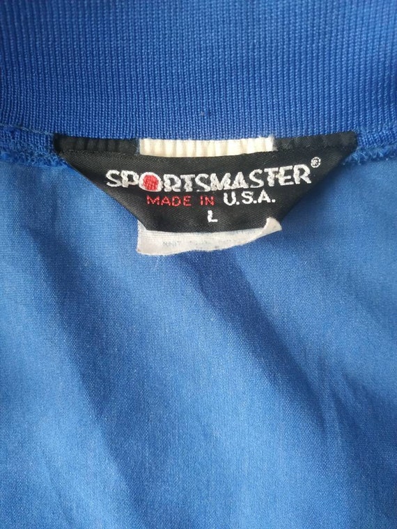 Vintage SportsMaster Bomber Jacket Blue 90s Made … - image 8
