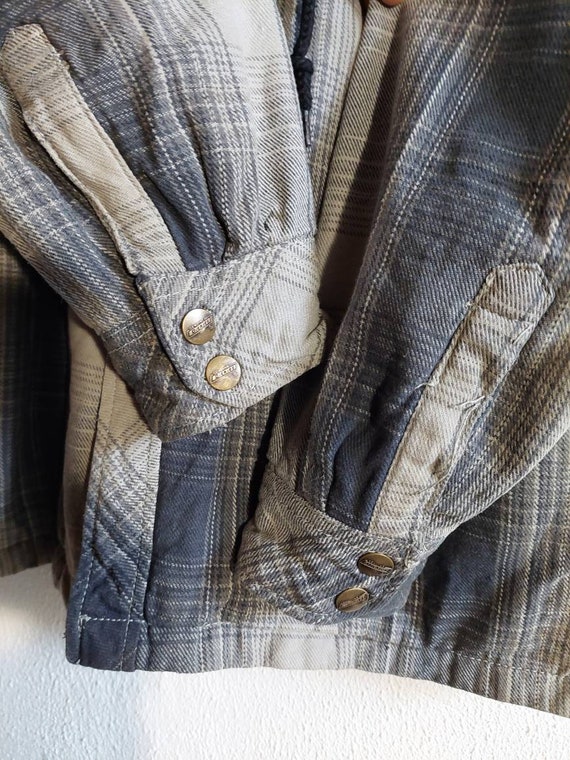 Vintage Dickies Plaid Flannel Hooded Jacket Size … - image 4