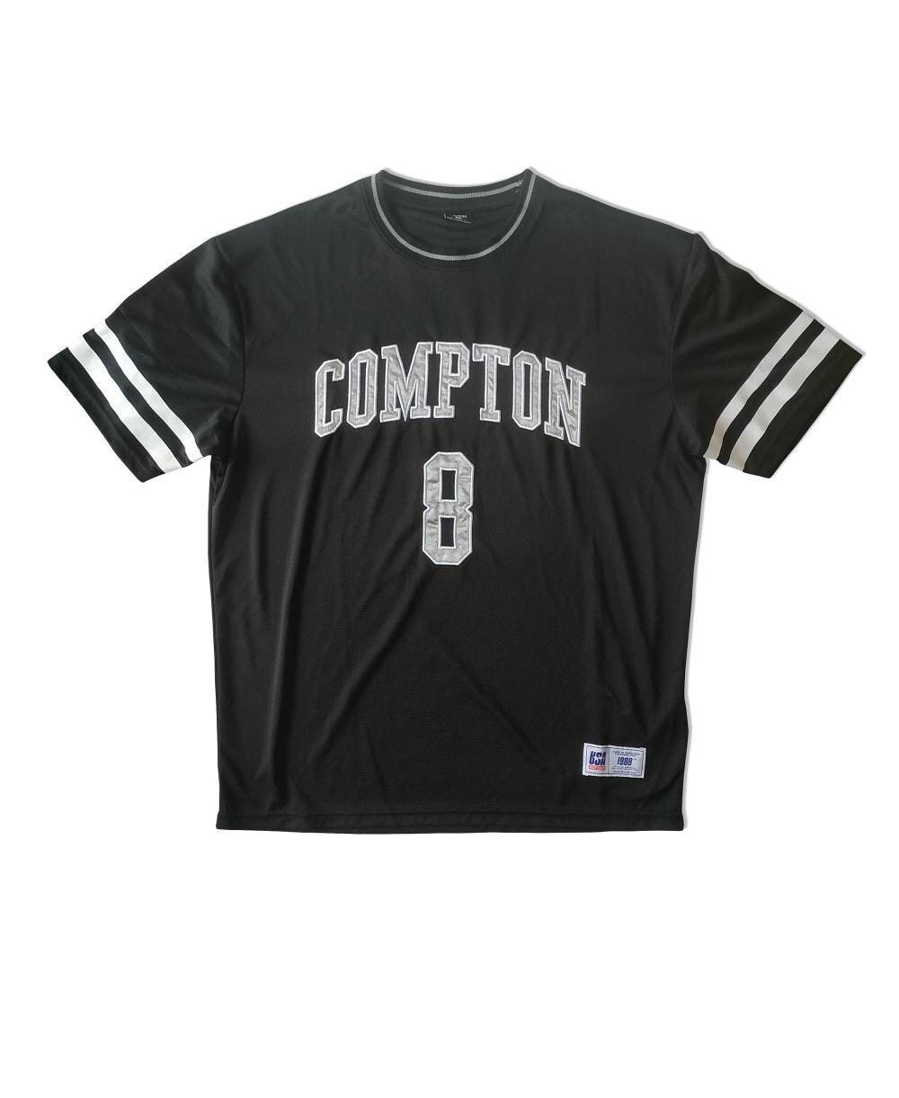 S Vintage T-shirt Outdoors Black Compton Camp - Etsy USA Sportswear Jersey Size FSBN 8 Nr Polyester Basketball Hoop