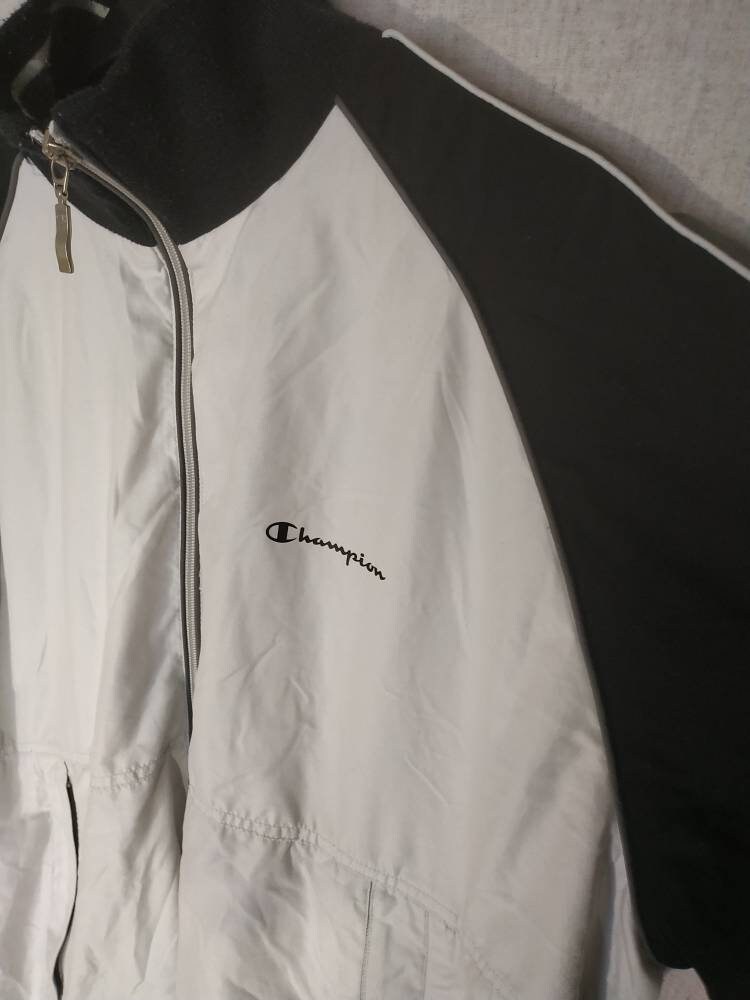 Champion Vintage Track Jacket Size XL Full Zip 90's Black