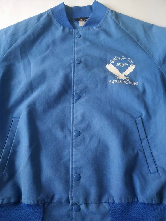 Vintage SportsMaster Bomber Jacket Blue 90s Made … - image 2