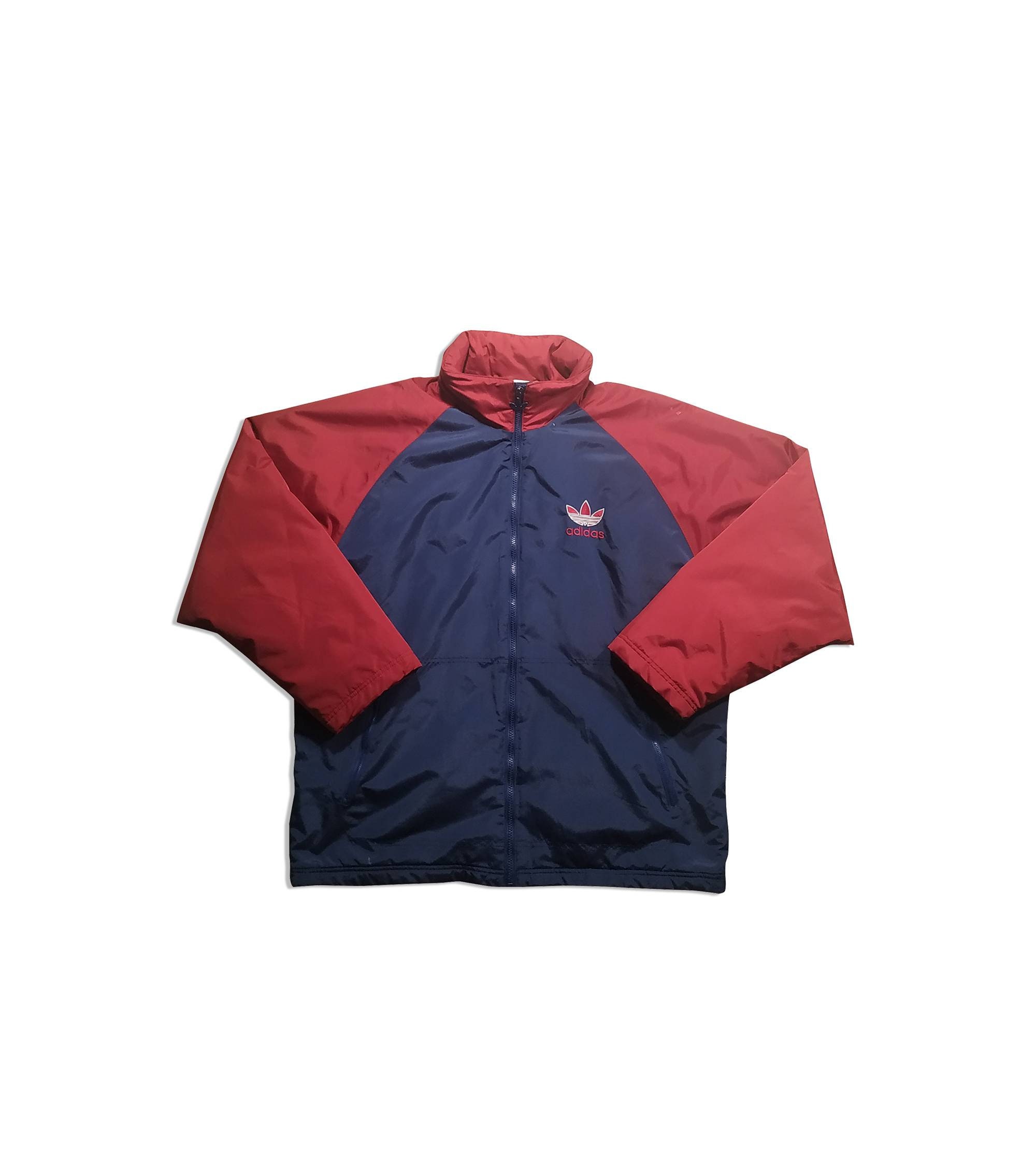 Navy blue and red adidas jacket sales