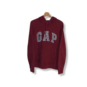 Vintage GAP Hoodie Size L Long Sleeve Pullover Fleece Logo 90s Clothing