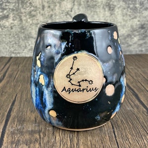 Custom hand thrown Zodiac Constellation Mugs- Stoneware - add your zodiac sign
