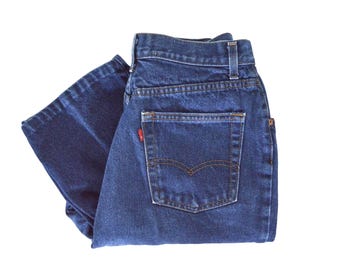 Vintage 80s Levis 505 Jeans Womens Size 18 (32X29) Blue Straight Leg USA Made