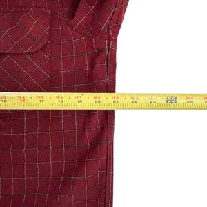 Vintage Pendleton Wool Flannel Shirt Men Size Medium Red / Black Plaid Pockets image 8