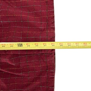 Vintage Pendleton Wool Flannel Shirt Men Size Medium Red / Black Plaid Pockets image 9