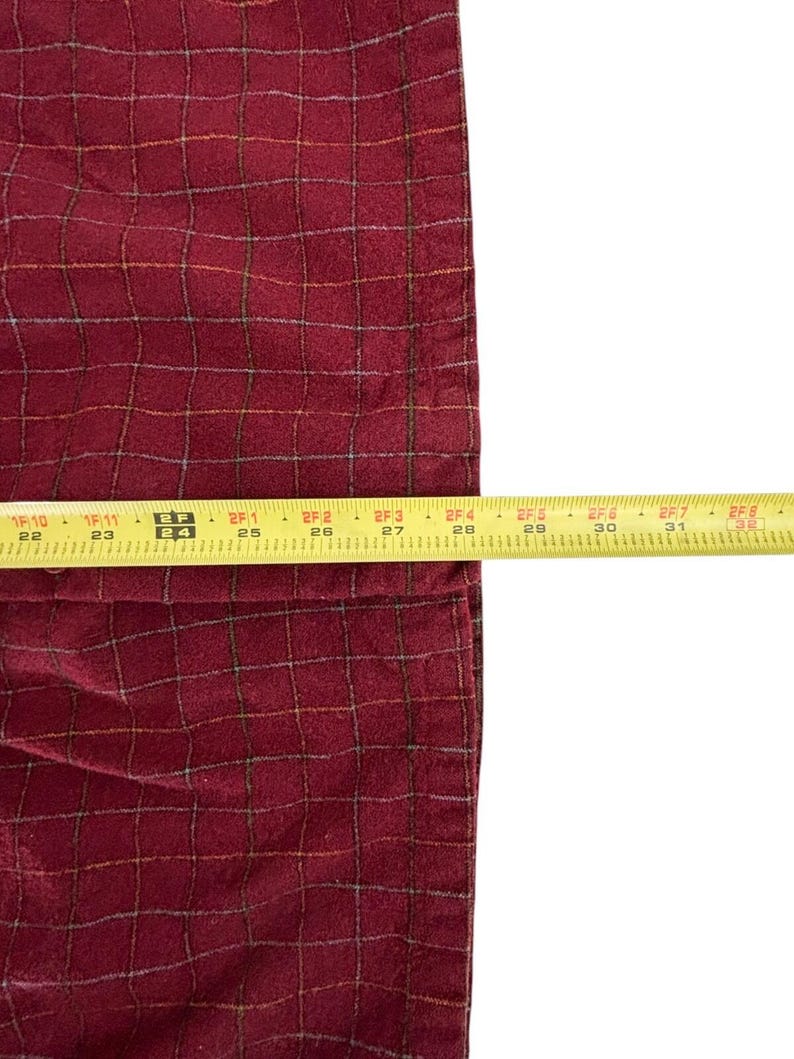 Vintage Pendleton Wool Flannel Shirt Men Size Medium Red / Black Plaid Pockets image 9