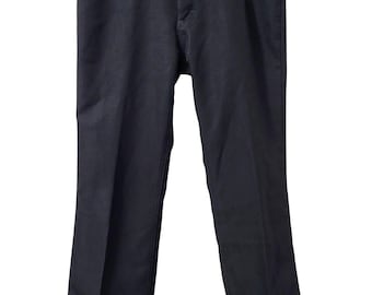 Vintage Wrangler Dress Pants Mens Size 38X30 Black 82BK Western Wear Polyester
