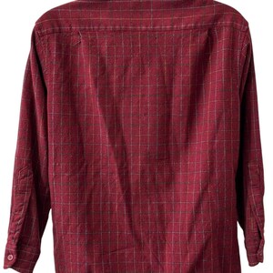 Vintage Pendleton Wool Flannel Shirt Men Size Medium Red / Black Plaid Pockets image 2
