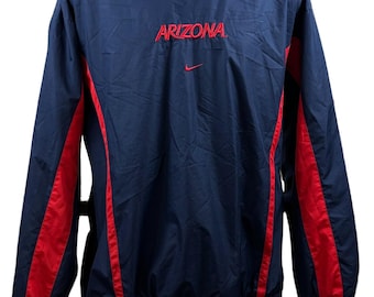 Men's Nike Team Pullover Vintage Arizona Wildcats Size Large Red / Blue 90’s