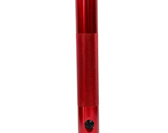 Mag-Lite 4D Flashlight Red Aluminum 14.75" Heavy Duty Tested USA Made Vintage
