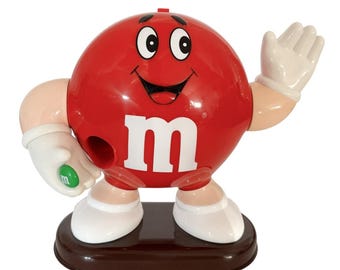 Vintage Red M&M Candy Dispenser 1991 Mars Inc Functional  Collectable