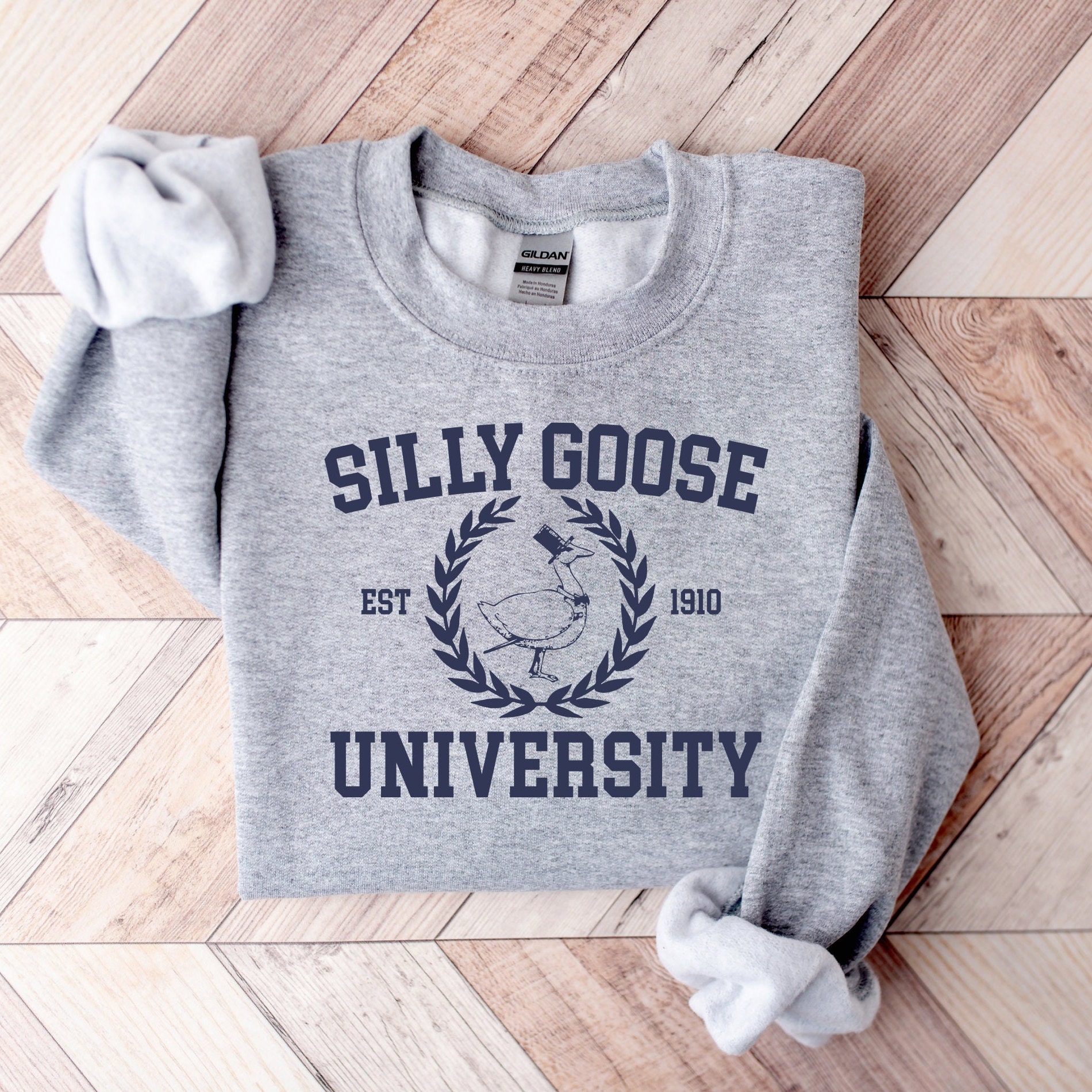 Discover Silly Goose University Crewneck Sweatshirt, Unisex Silly Goose University Shirt