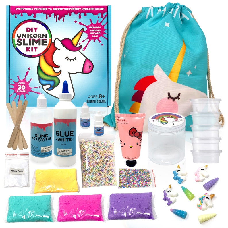 DIY Unicorn Slime Kit for Girls DIY Supplies Including Activator for Fluffy Cloud Floam Butter