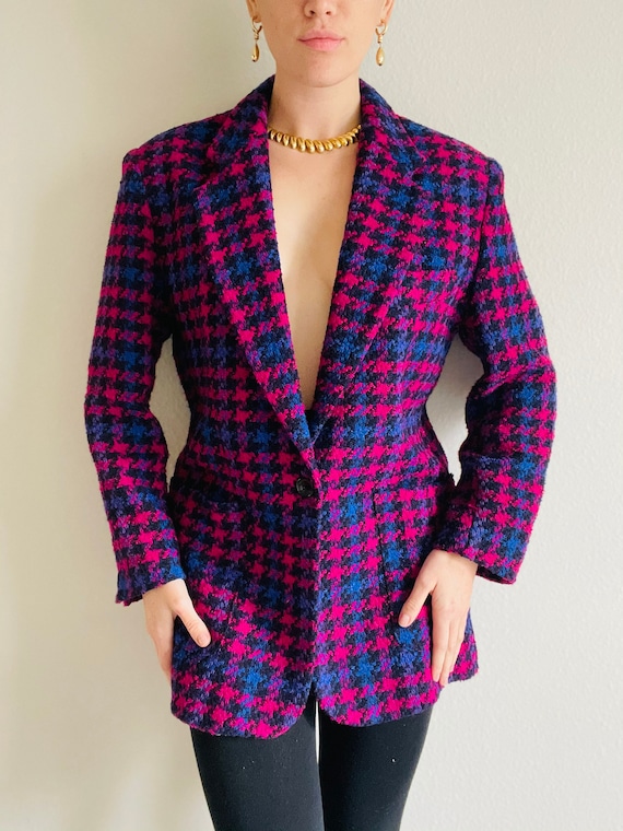 Perfect Barbie Vintage Houndstooth Tweed Blazer,19