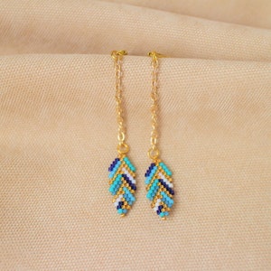 Boho Miyuki Beaded Dangle Earrings: Ethnic Style