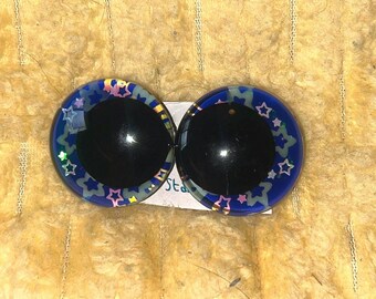 Starry Night Glow-in-the-Dark Edition Handpainted Safety Eyes 25mm/30mm/35mm offset pupil