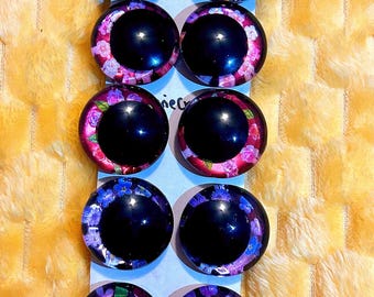 Flower Fields Handpainted Safety Eyes 20mm/25mm/30mm/35mm offset pupil